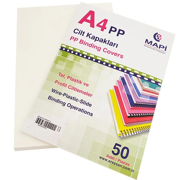 Mapi Cilt Kapağı Plastik Opak A4 450 MIC Şeffaf Buzlu 204 25 50-50-PKT ürün görseli 1