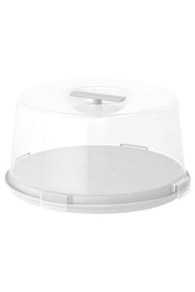 Krıspıg Kek Fanusu, Şeffaf 36 cm Kek Pasta Taşıyıcı - Resim 4