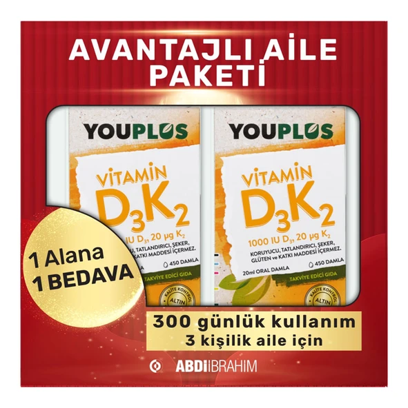 Youplus D3k2 Damla 20 ml 2'li Kofre