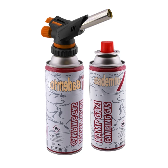 Çakmaklı Pürmüz Yedek Kartuşu Kamp Gazı 227 Gram Piknik Kamp Mangal Mutfak Ateş Tutuşturucu 2+1 Set - Resim 5