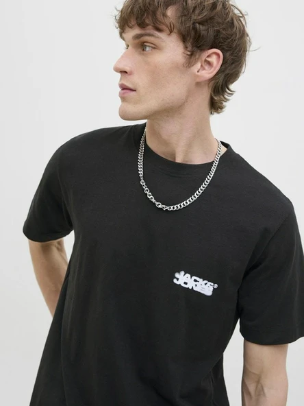 Jack Jones Sago Logo Regular Fit Erkek Tişört 12276524 - 5