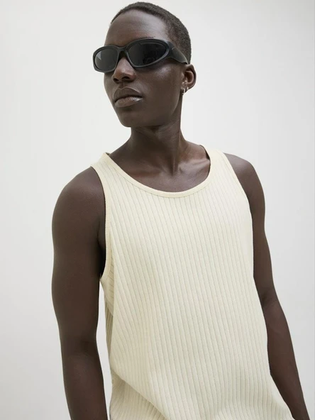 Jack Jones Infınıty Rıb Regular Fit Erkek Atlet 12277751 - Resim 5