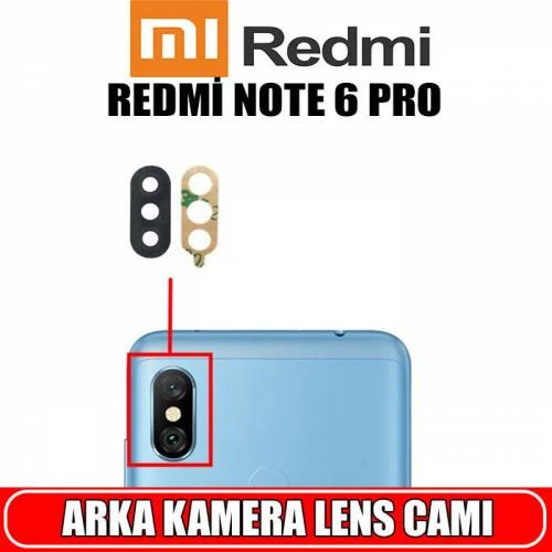 XİAOMİ REDMİ NOTE 6 PRO KAMERA LENS CAMI ürün görseli 1
