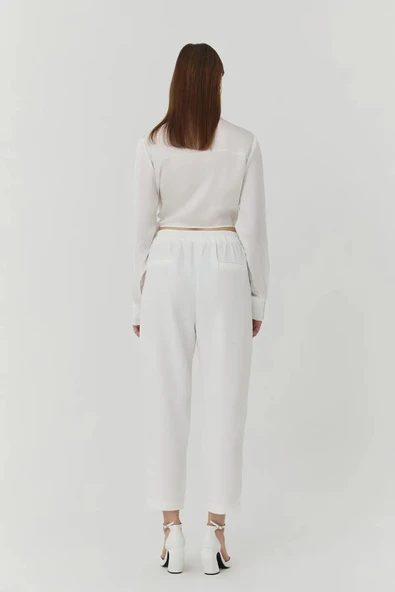 Quzu Kemer Detaylı Kadın Pantolon - Resim 10