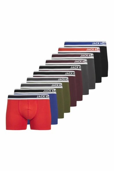 Jack Jones Jımmy Solıd 10 Lu Paket Erkek Baxer 12264001 - 1