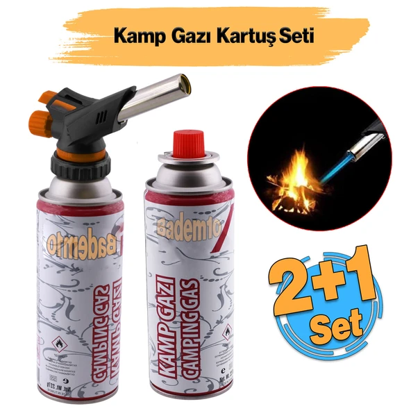 Çakmaklı Pürmüz Yedek Kartuşu Kamp Gazı 227 Gram Piknik Kamp Mangal Mutfak Ateş Tutuşturucu 2+1 Set ürün görseli