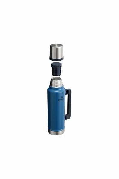 Stanley 1.5 QT Klasik Vakumlu Çelik Termos 1.4 Lt 1,4 LT - Koyu Mavi 10-08265-028 - 3