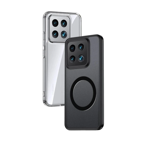Xiaomi Mi 14 Kılıf Sert PC Arka Yüzey Wireless Şarj Özellikli Zore Flet M-safe Kapak - 6