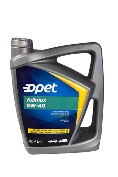 Opet Fullmax 5w-40 Sentetik Motor Yağı 4litre