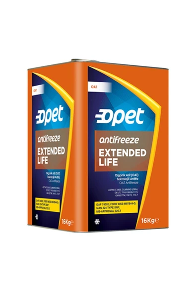 Opet Extended Life 16 kg / 18 lt Turuncu Antifriz