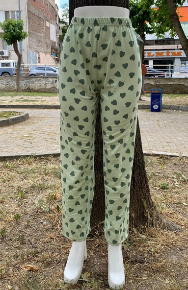 Kadın Kalp Desenli Kısa Kollu Pijama Takım - 5645 - STLLA PNK - 4