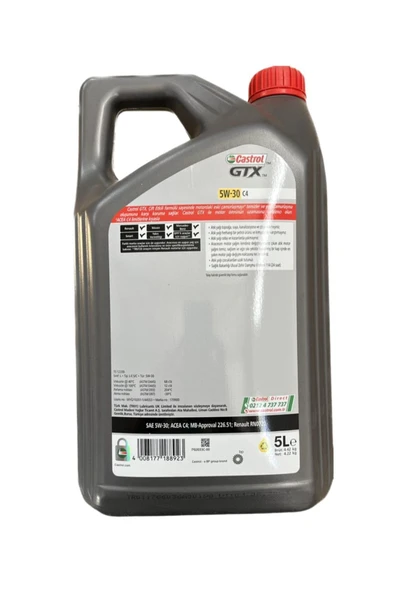 Castrol GTX 5W-30 C4 5 lt Motor Yağı - 2