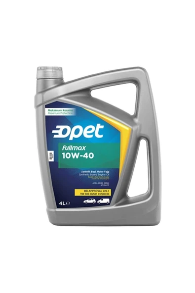 Opet Fullmax 10W-40 4 lt Motor Yağı