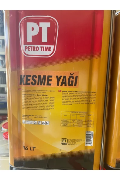 Petro Time Metal Kesme ve Soğutma Yağı 16 Litre Teneke