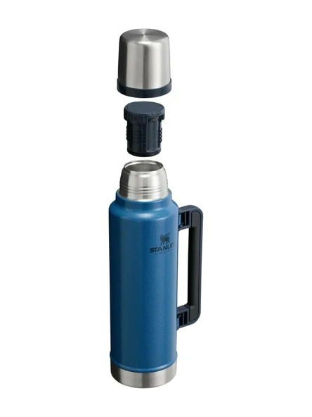Stanley 1.5 QT Klasik Vakumlu Çelik Termos 1.4 Lt 1,4 LT - Koyu Mavi 10-08265-028 - 6