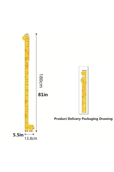 Vipfoni Sevimli Sarı Zürafa Boy Ölçüsü Sticker - 2