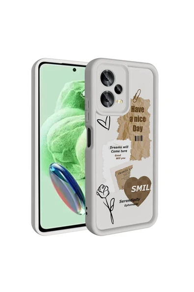 KILIFTECH Xiaomi Redmi Note 12 5G Kılıf Kamera Korumalı Baskılı Arka Yüzey  Klas Kapak - 4
