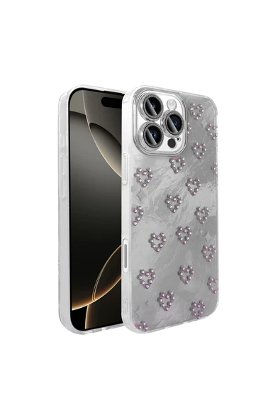 Vipfoni iPhone 16 Pro Kılıf Kamera Korumalı Figürlü Zore Ponti Silikon Kapak