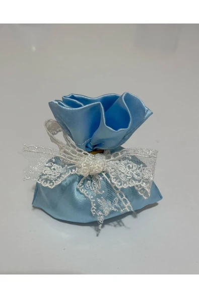 Vipfoni Yeni Doğan Bebek İçin Hediyelik Dantel Kurdeleli Lavanta Kesesi 9/12 cm 5 Adet