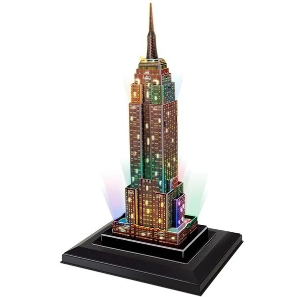 Cubic Fun 3D 38 Parça Puzzle Empire State Binası ABD Led Işıklı - Resim 3