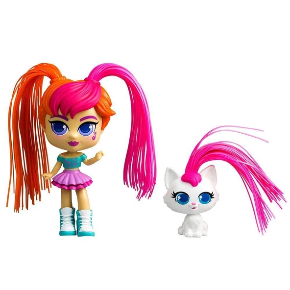 Silverlit Curli Girls Bebek ve Hayvan 2'li Set - Mei Li ve Lulu - Resim 2