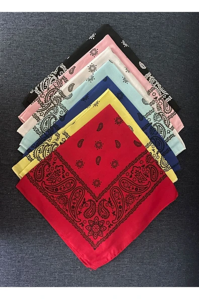 Vipfoni Pamuklu Klasik Şal Desen 2 Adet Bay& Bandana - 3