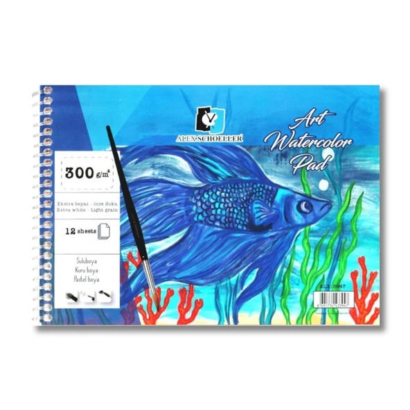Alex Schoeller A5 12 Yaprak 300 gr Sulu Boya Defteri (ALX-3947)