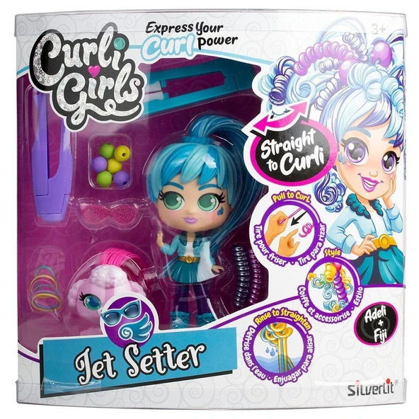 Silverlit Curli Girls Bebek ve Hayvan 2'li Set - Adeli ve Fiji - Resim 3