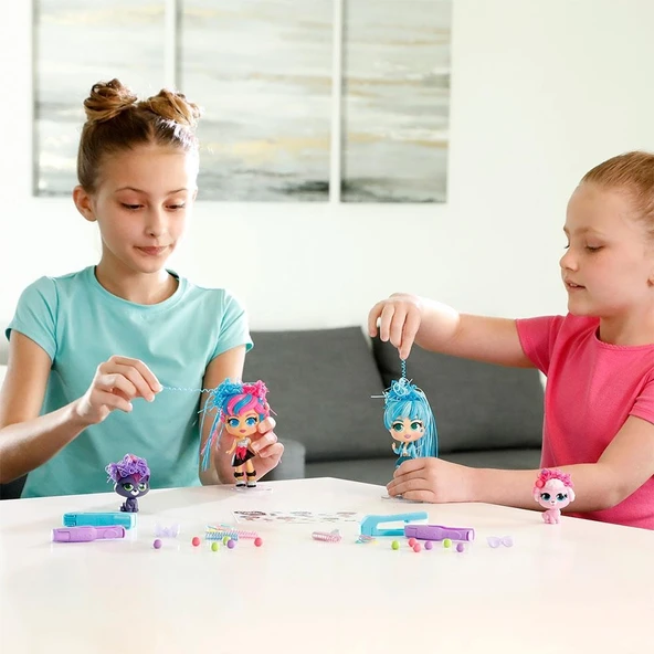 Silverlit Curli Girls Bebek ve Hayvan 2'li Set - Adeli ve Fiji - Resim 5