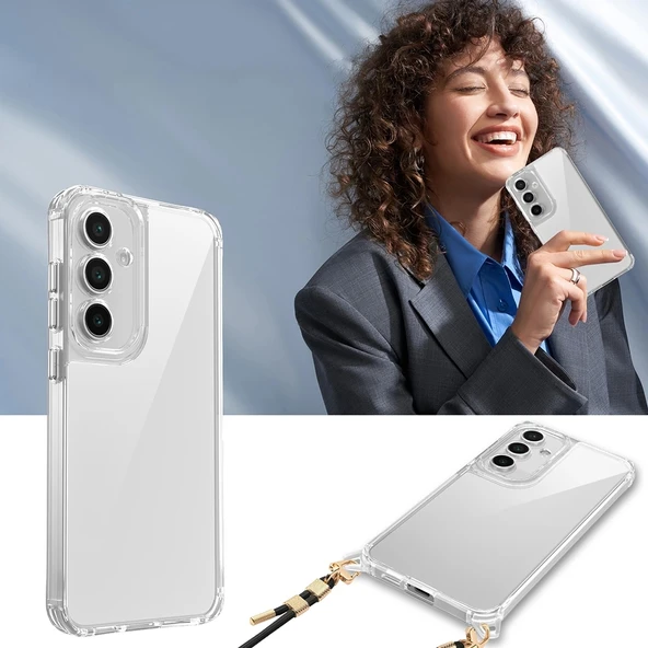 Galaxy A35 Kılıf Airbagli Takılabilir Askı Aparatlı Zore Snap Silikon Kapak - 6