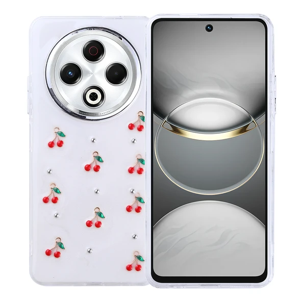 Tecno Spark 30 Kılıf Airbag Tasarımlı Simli Şeffaf Kutup Kapak - Resim 8