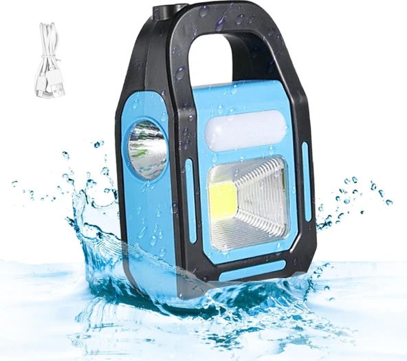 QASUL Güneş Enerjili Kamp Lambası Su Geçirmez Acil El Feneri LED Işık