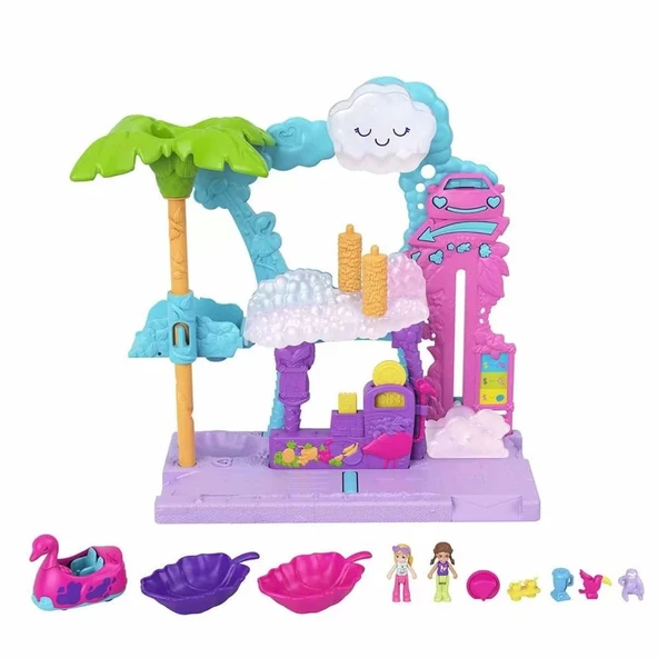 Polly Pocket Flamingo Araba Su Eğlencesi Oyun Seti - 2