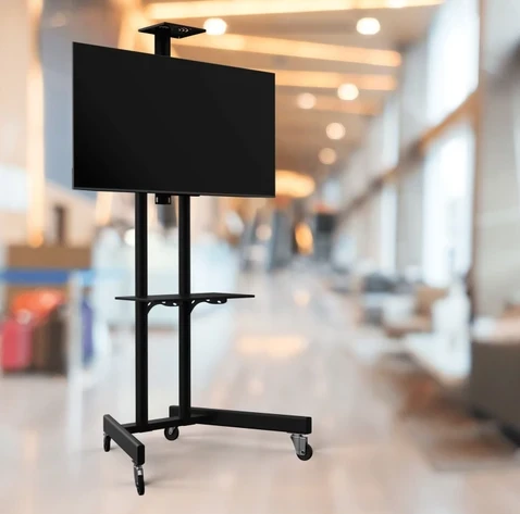 TV/fuar Standı Iş Yeri ve Ofis Tipi Video Kamera Askı Aparatlı Metal TV Standı/ünitesi 40" Inç- 75" Inç
