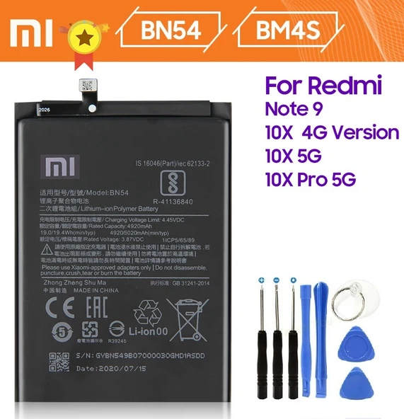 Xiaomi Redmi 10X/10X Pro Batarya Pil BN4S(BN54) + Tamir Seti ürün görseli