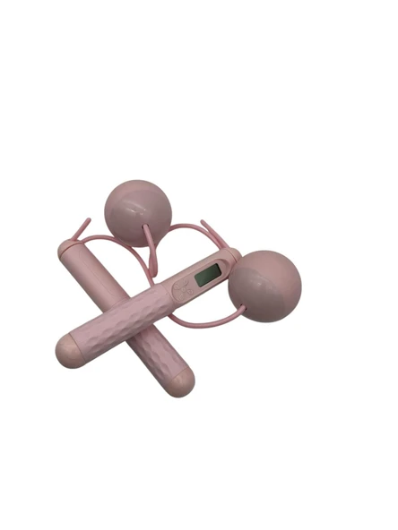 Valkyrie Halatsız Ağırlık Toplu Sayaçlı Atlama İpi Pembe - 3
