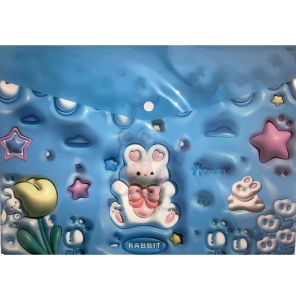 Bafix Çıtçıtlı Dosya Fafayu Desenli YY-1801 ürün görseli 1