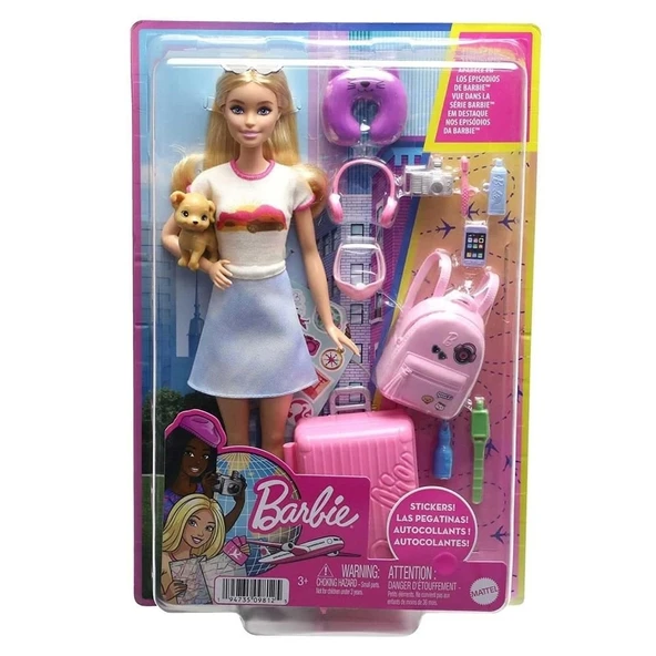 Barbie Seyahatte Bebeği ve Aksesuarları HJY18 - 3