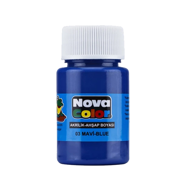 Nova Color Akrilik Boya Şişe 30 CC Mavi NC-171