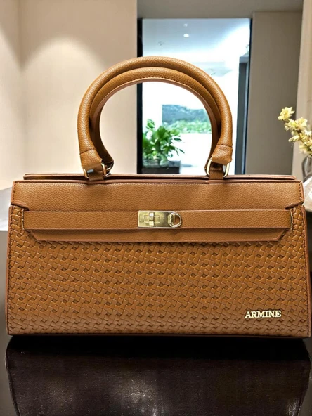 Armine Kartlık ve Bileklik Hediyeli El Ve Kol Çantası Omuz Çantası VS.BLKT.0389 - Resim 3