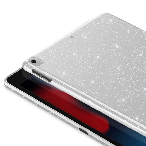 Apple iPad 10.2 (8 Nesil) Simli Parlak Görünümlü Zore Tablet Koton Kılıf - 8