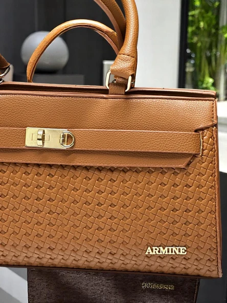 Armine Kartlık ve Bileklik Hediyeli El Ve Kol Çantası Omuz Çantası VS.BLKT.0389 - Resim 6