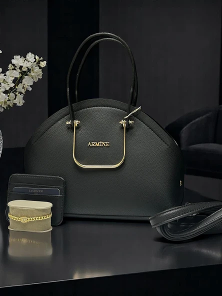 Armine Kartlık ve Bileklik Hediyeli El Ve Kol Çantası Omuz Çantası VS.BLKT.0393 ürün görseli