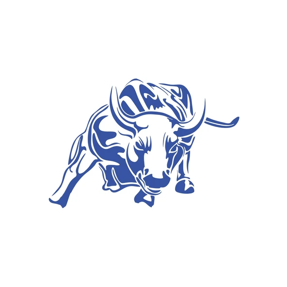 Kızgın Boğa Oto Sticker 17x17 Cm Mavi ürün görseli