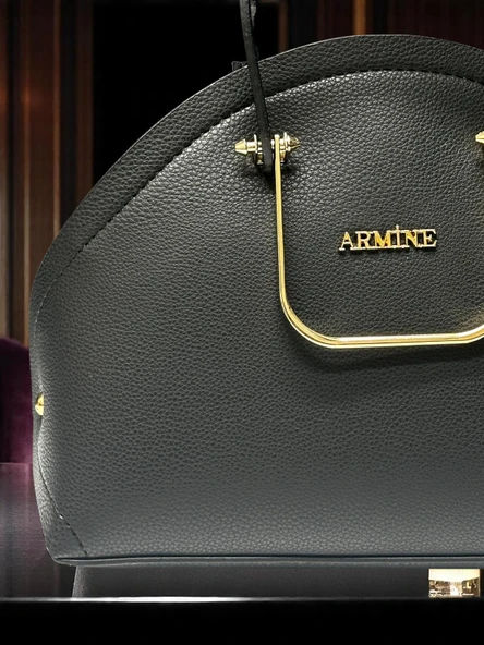 Armine Kartlık ve Bileklik Hediyeli El Ve Kol Çantası Omuz Çantası VS.BLKT.0393 - Resim 6