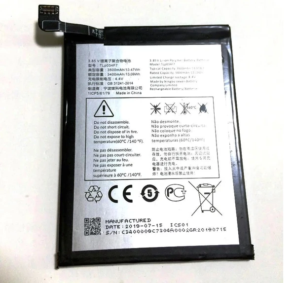 Alcatel 3 2019 5053Y 5053K 5039D Pil Batarya TLp034F7 ürün görseli