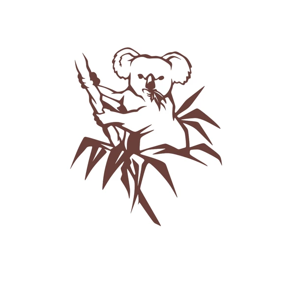 Koala Sticker 17x17 Cm Kahverengi ürün görseli