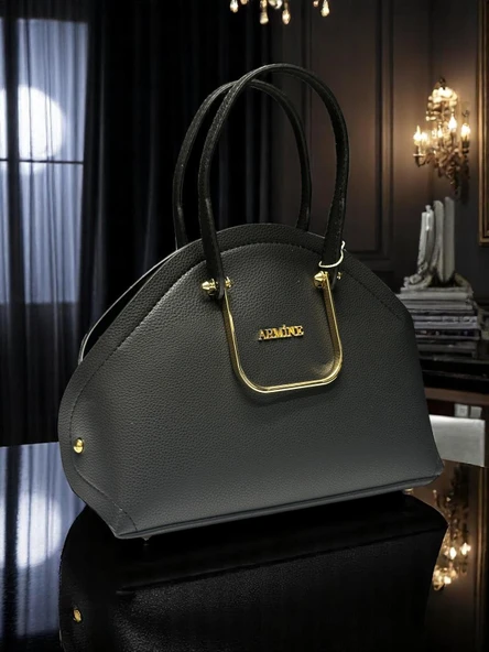 Armine Kartlık ve Bileklik Hediyeli El Ve Kol Çantası Omuz Çantası VS.BLKT.0393 - Resim 4