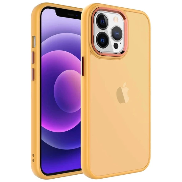 Apple iPhone 13 Pro Max Kılıf Buzlu Sert PC Zore May Kapak