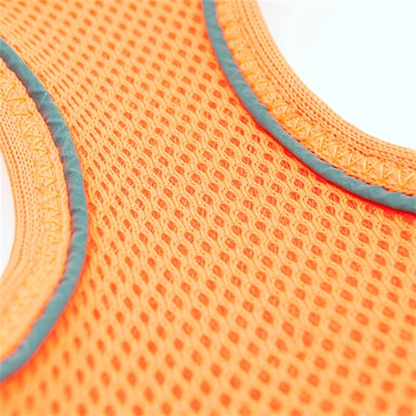 Tailpetz Air-Mesh Neon Turuncu Göğüs Tasması - 4
